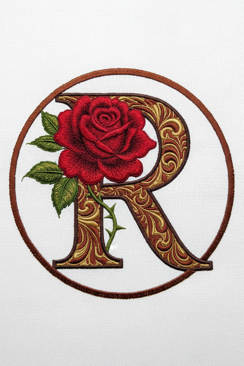 Rose Initial R T-Shirt