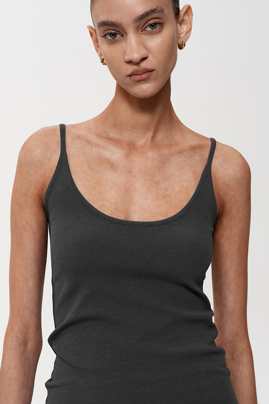 Basic Ribbed Scoop Neck Tank Top