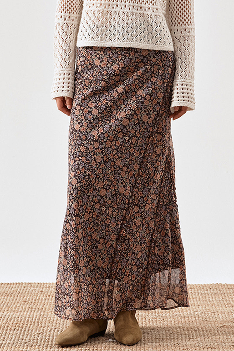 Floral Print Maxi Skirt