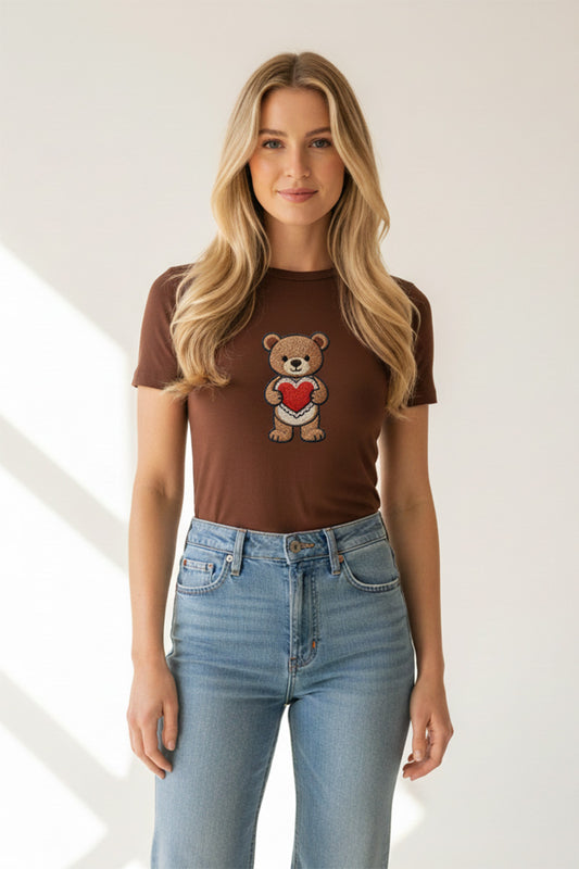 Teddy Big Heart Love T-Shirt