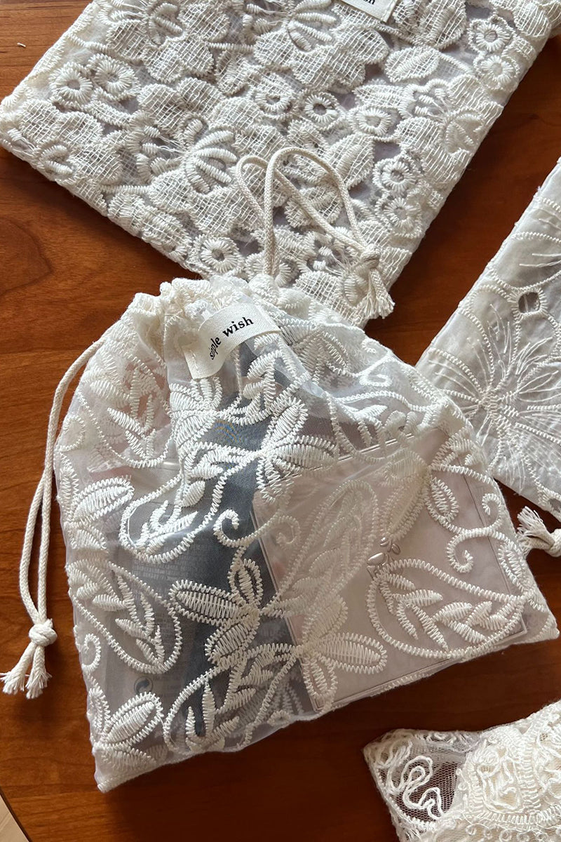 Chic Floral Drawstring Pouch