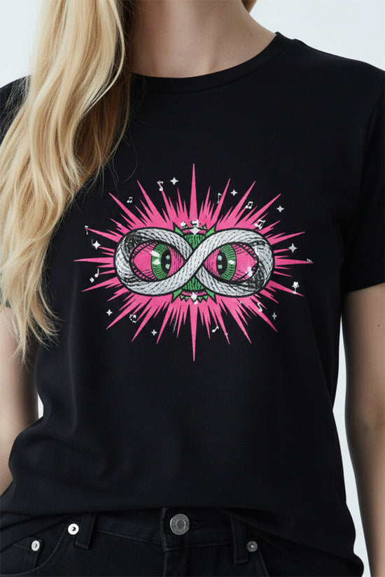 Patterned  Emblem T-Shirt