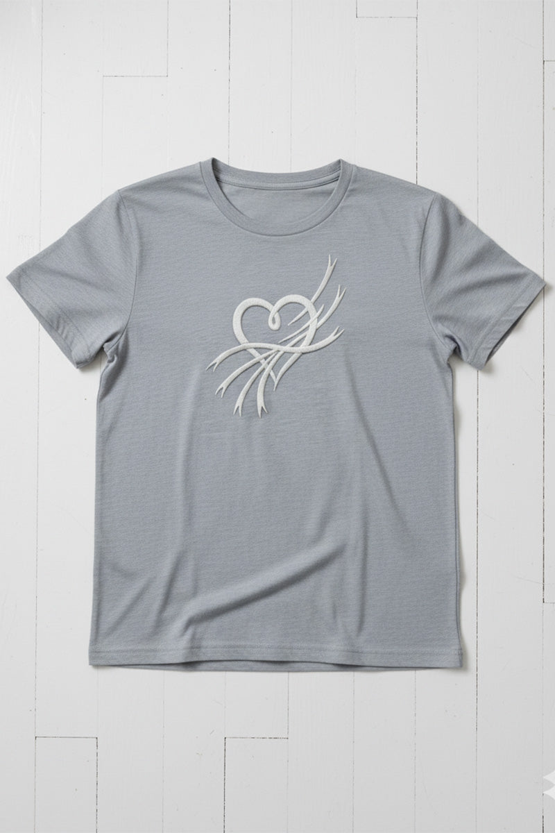 Radiant Ribbon Embroidered T-Shirt