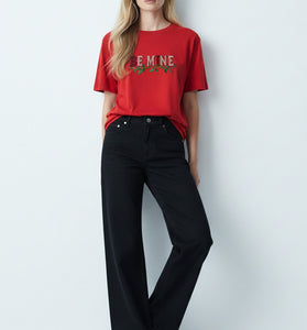Be Mine Floral Text T-Shirt