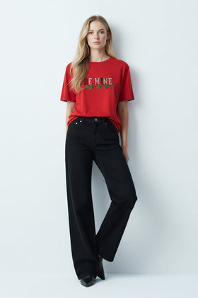 Be Mine Floral Text T-Shirt