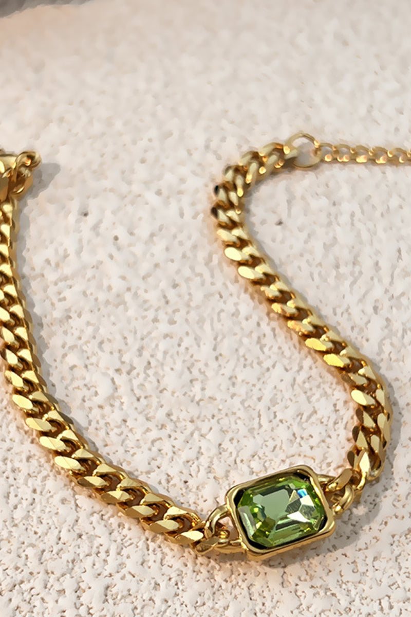 Radiant Stone Charm Bracelet