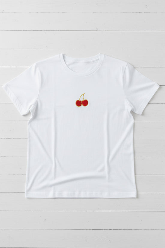 Mini Cherry Embroidered T-Shirt