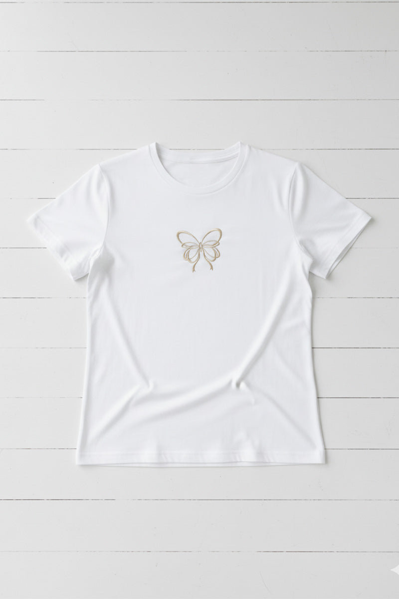Mini Butterfly Embroidered T-Shirt