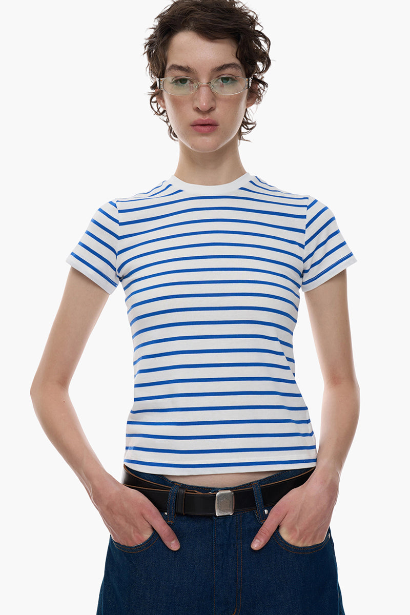 Striped Short Sleeve Casual Tee