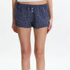 Plaid Buttoned Lounge Shorts