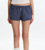 Plaid Buttoned Lounge Shorts