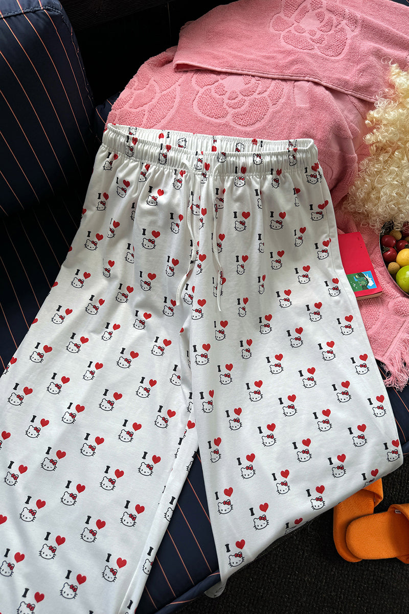 Cartoon Print Loose Lounge Pants