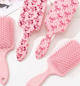 Cherry Pattern Paddle Hairbrush
