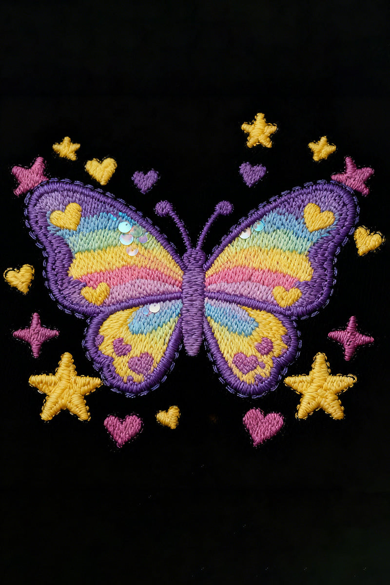 Butterfly Embroidered T-Shirt