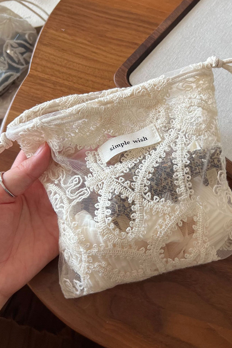 Chic Floral Drawstring Pouch
