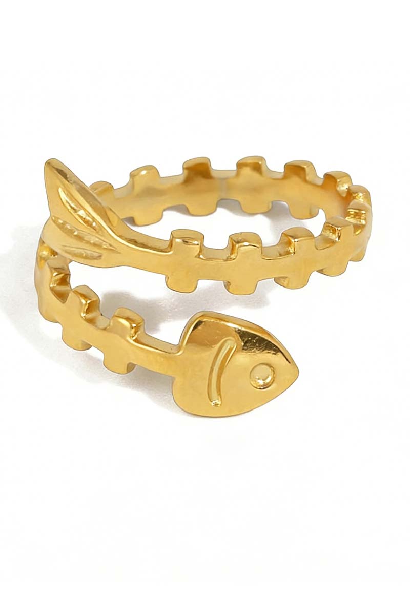 Fish Motif Statement Ring
