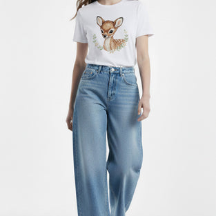 Little Deer Embroidered T-Shirt