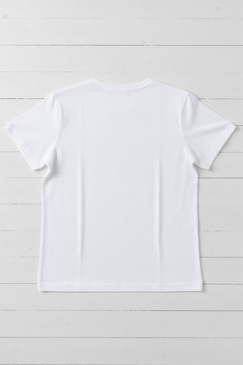 Golden Cherry Spark Embroidered T-Shirt