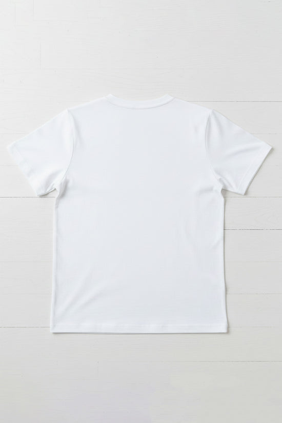 Coral Bloom Embroidered T-Shirt