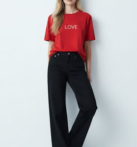 Love Text Graphic T-Shirt