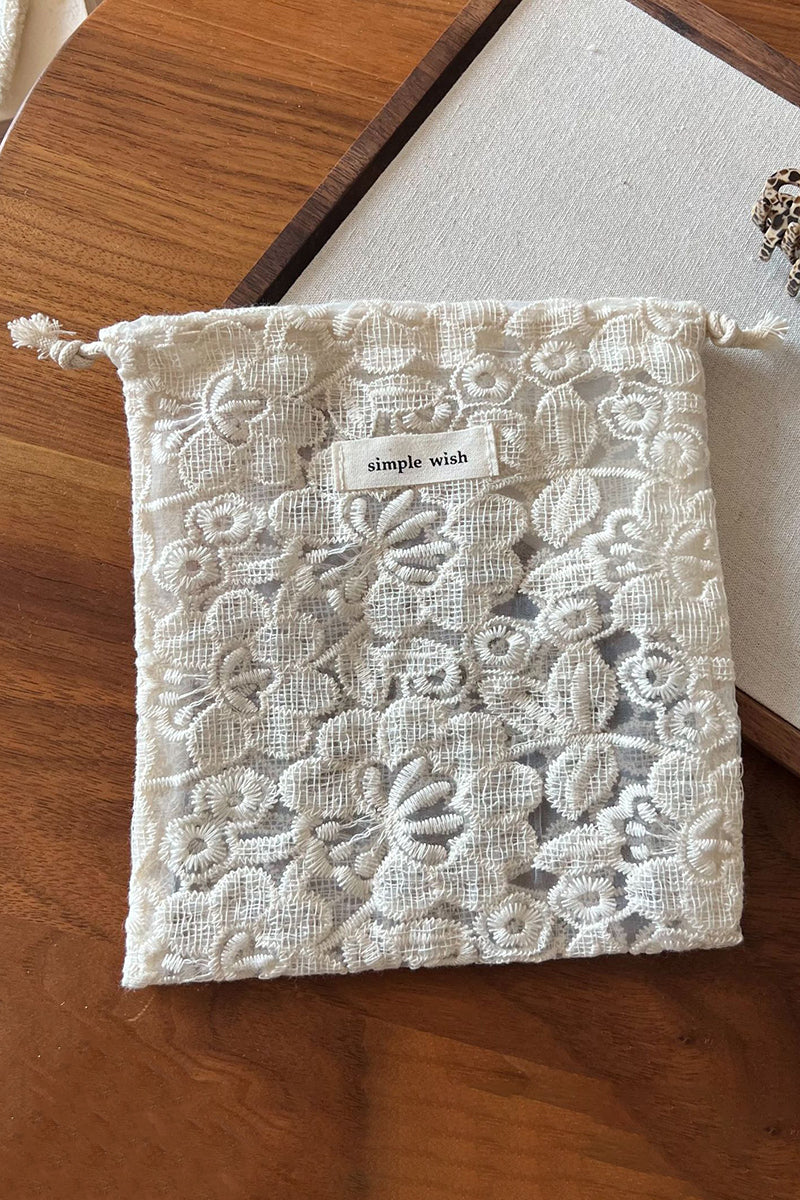 Chic Floral Drawstring Pouch