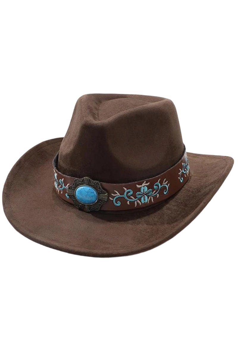 Western Cow Skull Embellished Hat