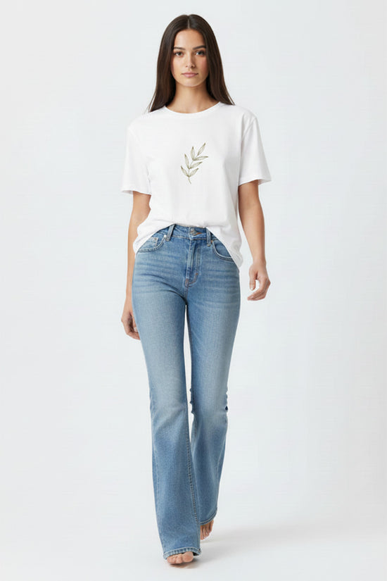 Olive Branch Embroidered T-Shirt