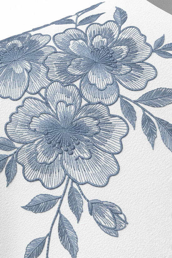 Floral Shoulder Embroidered T-Shirt