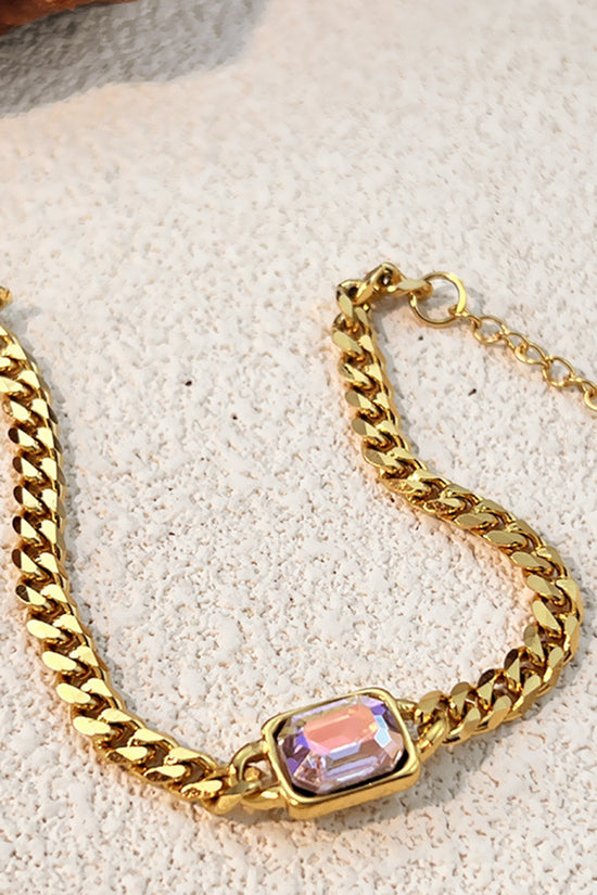 Radiant Stone Charm Bracelet