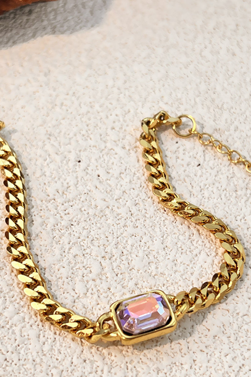Radiant Stone Charm Bracelet