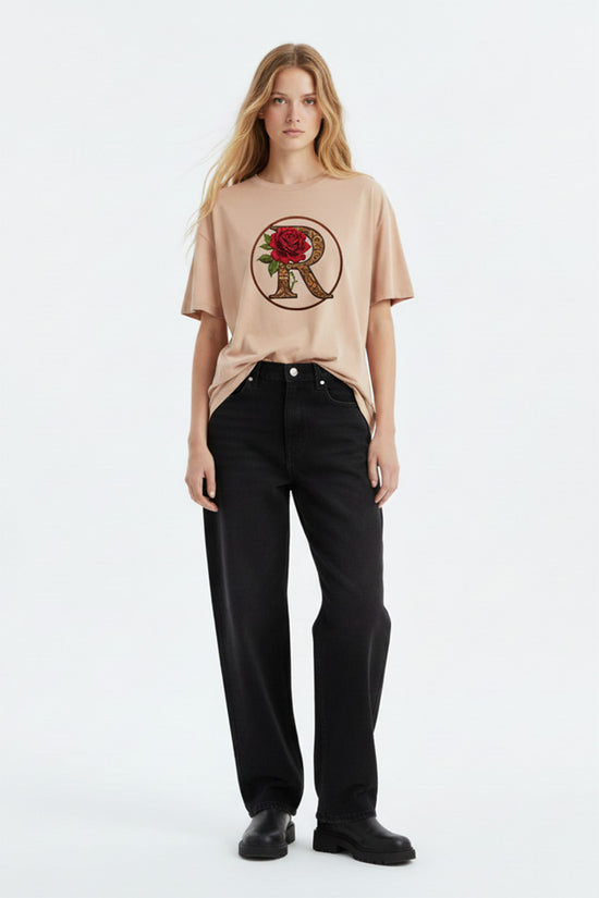 Rose Initial R T-Shirt