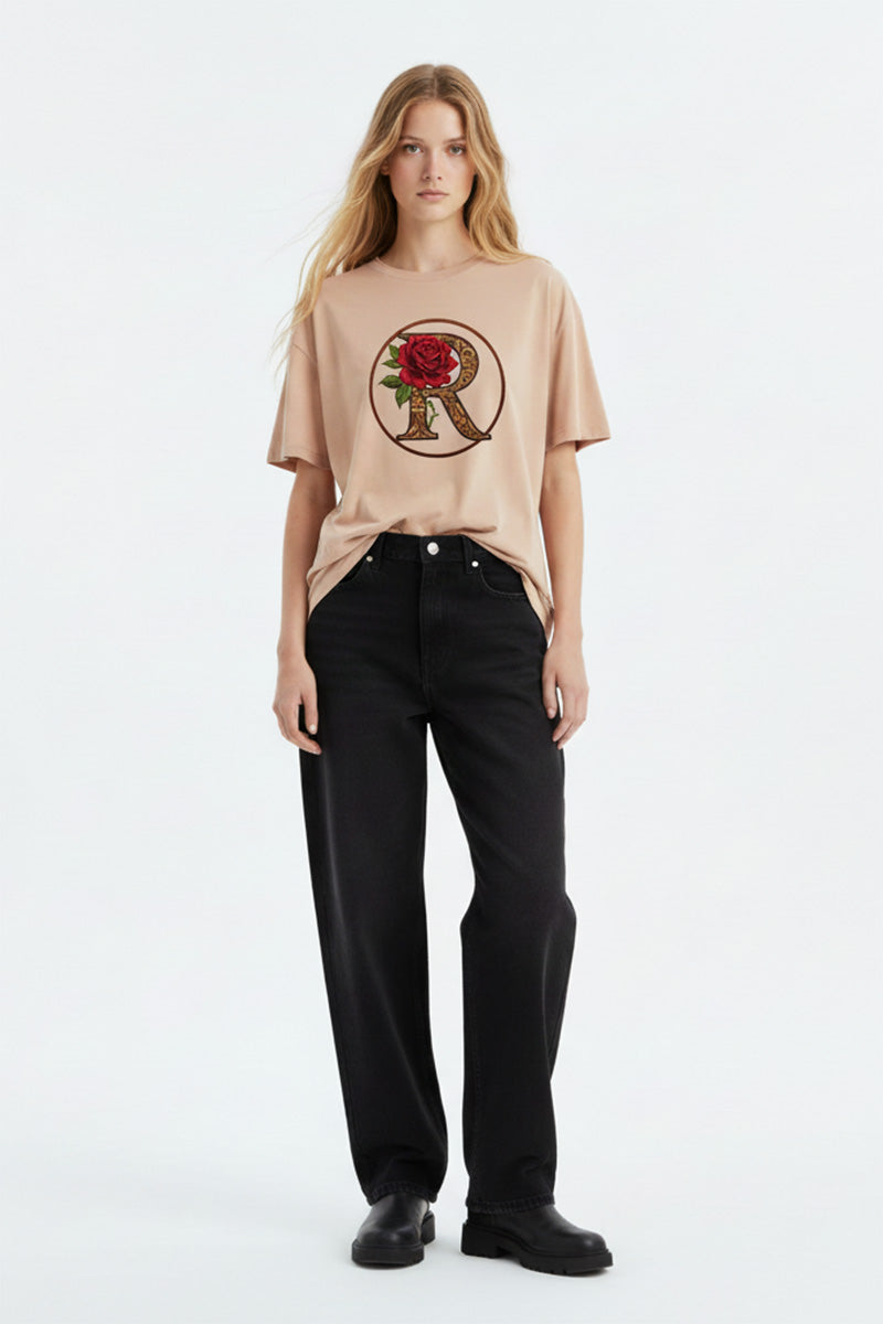 Rose Initial R T-Shirt
