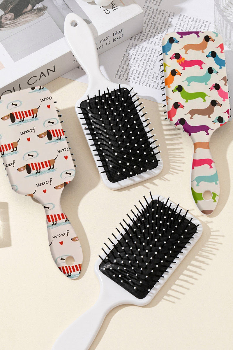 Patterned Hairbrush with Cute Accent