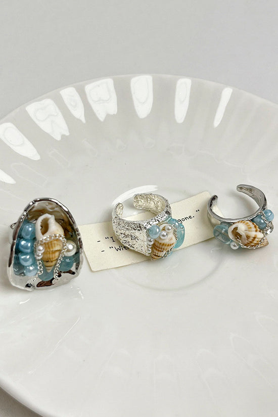 Ocean-Inspired Seashell Statement Ring