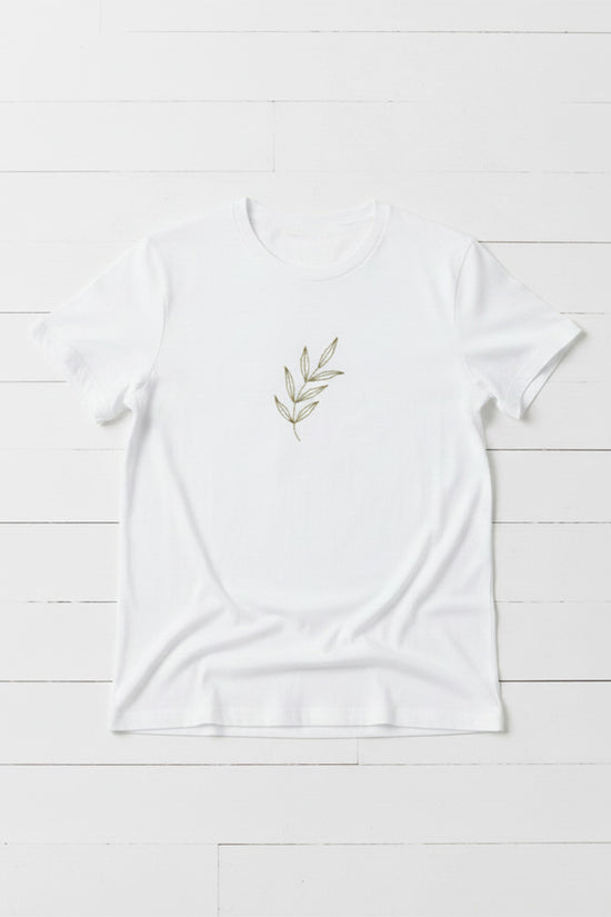 Olive Branch Embroidered T-Shirt