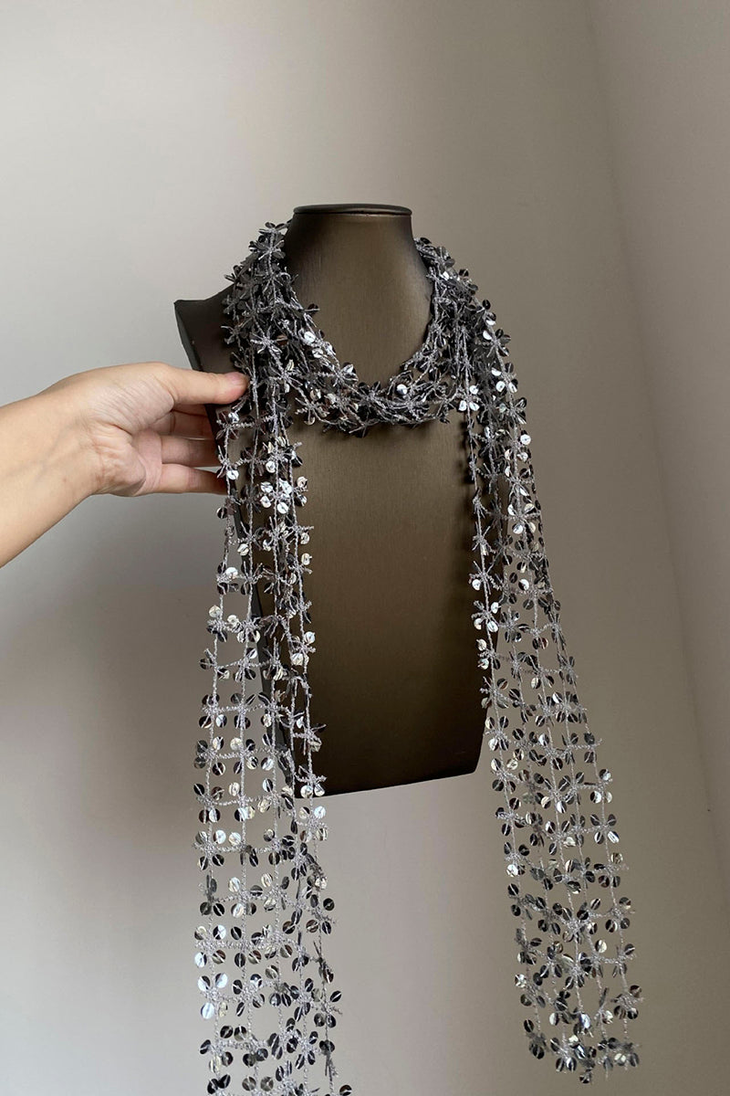 Sparkling Beaded Accent Scarf