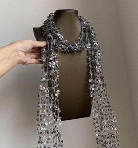 Sparkling Beaded Accent Scarf