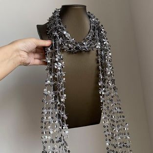 Sparkling Beaded Accent Scarf