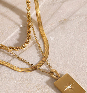 Multi-Layer Star Pendant Necklace