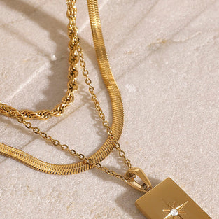 Multi-Layer Star Pendant Necklace