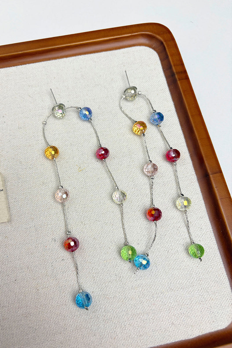 Multicolor Beaded Layered Earrings