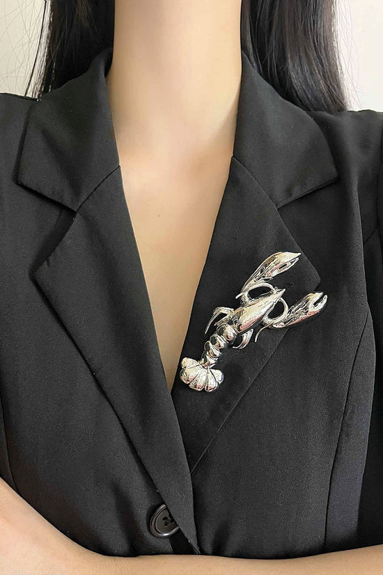 Lobster Charm Chain Brooch