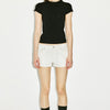 Fitted Short Sleeve Crew Neck Tee