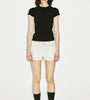 Fitted Short Sleeve Crew Neck Tee