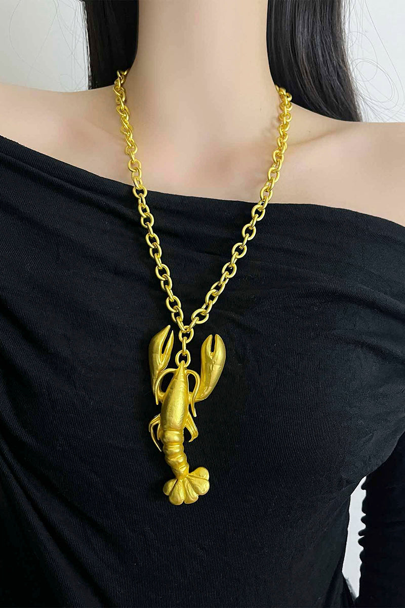 Statement Lobster Pendant Necklace