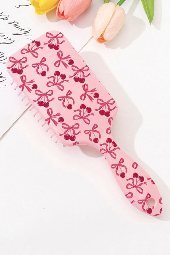 Cherry Pattern Paddle Hairbrush