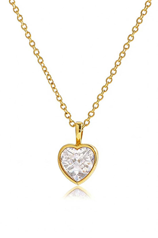 Heart Pendant Necklace with Extender Chain