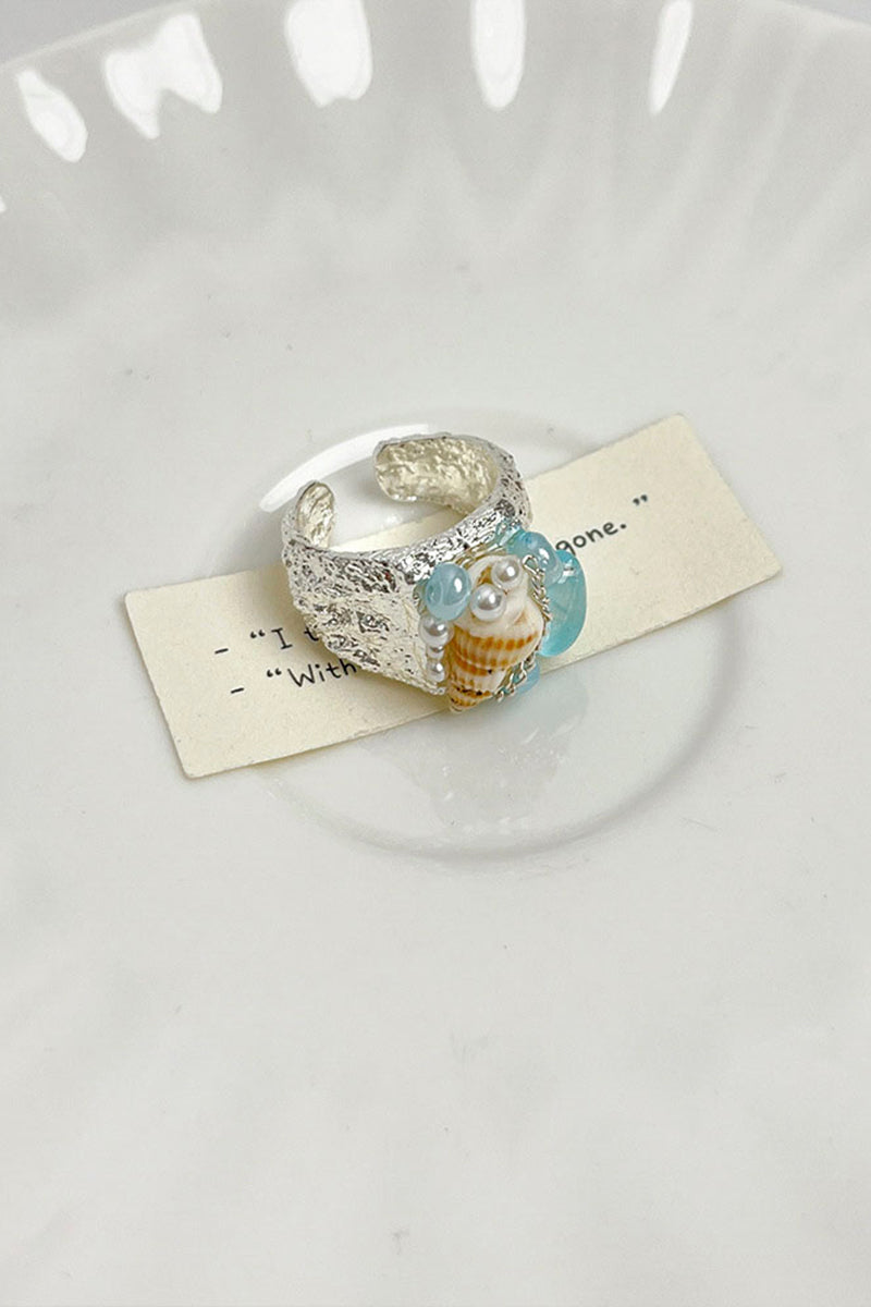 Ocean-Inspired Seashell Statement Ring