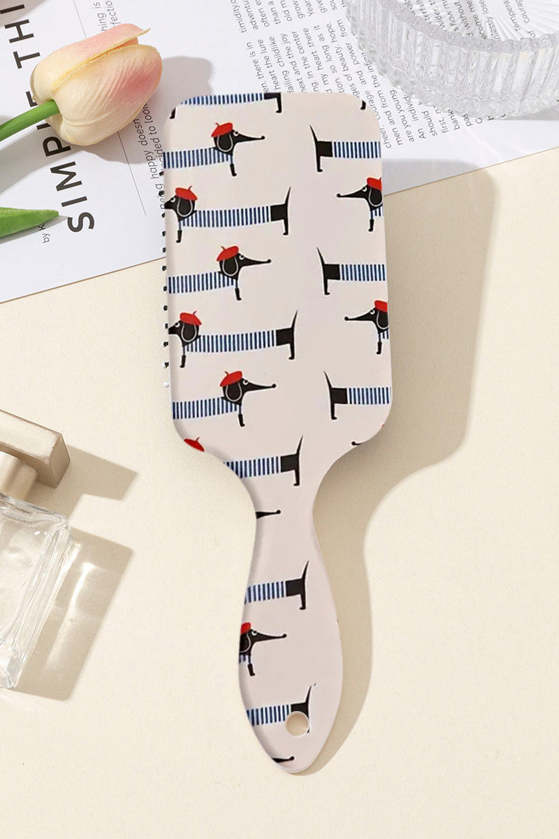 Patterned Hairbrush with Cute Accent