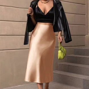 Elegant Midi A-Line Skirt